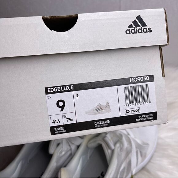 Adidas Edge Lux 5 Iridescent Striped Knit Running Shoe 9 - Picture 10 of 11